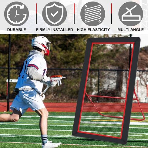 Lacrosse Rebounder Volleyball Rebounder Net 7 x 4 ft Adjustable Baseball Rebounder Sport Ball Bounce Back Screen Pitch Back Trainer Practice Equipment for Throwing Shooting Hitting Pitching in Saudi Arabia