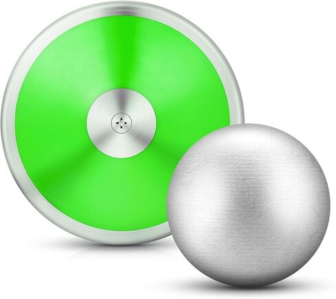 2 Pcs Throwing Discus and Iron Shot Put Ball Set Track and Field Training Equipment for Beginners Throwers Outdoor Practice in Kuwait