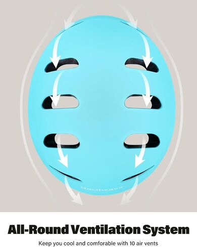 Skateboard Helmet,Bike Helmets for Adults - Commuter, Bike, Skate, Scooter, Longboard & Incline Skating - Shock-Absorbing, Highly-Protective & Premium Ventilation in Saudi Arabia
