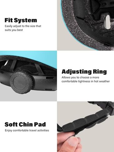 Skateboard Helmet,Bike Helmets for Adults - Commuter, Bike, Skate, Scooter, Longboard & Incline Skating - Shock-Absorbing, Highly-Protective & Premium Ventilation in Saudi Arabia