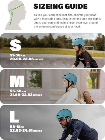 Skateboard Helmet,Bike Helmets for Adults - Commuter, Bike, Skate, Scooter, Longboard & Incline Skating - Shock-Absorbing, Highly-Protective & Premium Ventilation in Saudi Arabia