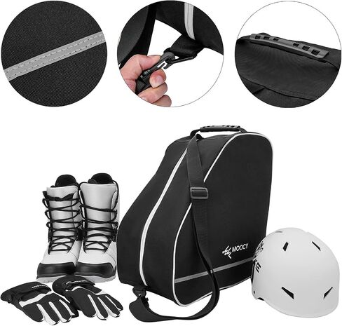 LIXADA Ski Boot Bag Multipurpose Waterproof with Anti Slip Bottom for Ski Boot Helmet Goggles Snow Gloves, Snowoard Boot Bag Portable Ski Boot Travel Bag Ski Equipment Bag 17.7x17.3x9.4'' in Saudi Arabia