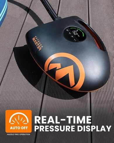 OutdoorMaster 20PSI ارتفاع ضغط 88.8Wh مضخة هواء SUP قابلة لإعادة الشحن القرش الكهربائي 2S - إيقاف تلقائي وانكماش، 12 فولت تيار مستمر ومدخل من النوع C، لألواح التجديف القابلة للنفخ والقوارب in Saudi Arabia