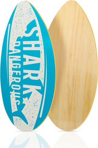 Skimboard 35 Inch Skim Boards for Beach Adults ＆ Kids, High Gloss Coat Wooden Skim Board for Beginners, Durable Lightweight Wood Body Board in Saudi Arabia