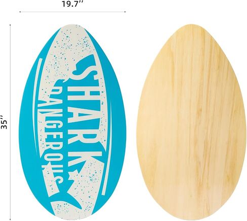 Skimboard 35 Inch Skim Boards for Beach Adults ＆ Kids, High Gloss Coat Wooden Skim Board for Beginners, Durable Lightweight Wood Body Board in Saudi Arabia