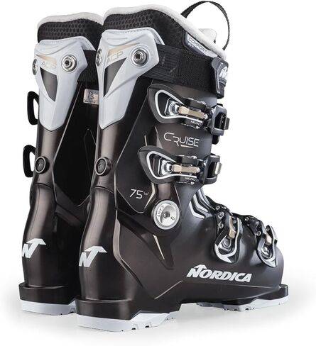 حذاء تزلج واسع للنساء من Nordica سهل الدخول وقابل للتعديل على جميع الجبال كروز 75 in Kuwait