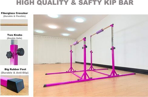 Gymnastics Double Horizontal Bars 3Play Parallel Bars Uneven Bars Gymnastics Training Kip Bar with 304 Stainless Steel Regulating Arms & Fiberglass Rail for Indoor Outdoor Home Club Use in Saudi Arabia