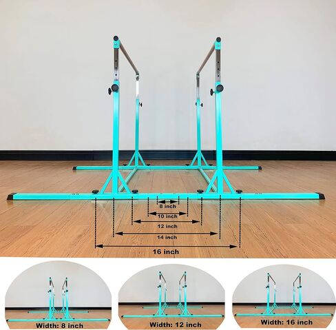 Gymnastics Double Horizontal Bars 3Play Parallel Bars Uneven Bars Gymnastics Training Kip Bar with 304 Stainless Steel Regulating Arms & Fiberglass Rail for Indoor Outdoor Home Club Use in Saudi Arabia
