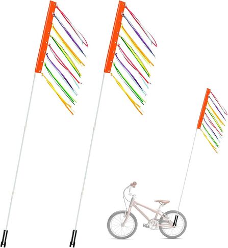 2 Pcs Pink 6 ft Bike Flag with Pole for Safety Pink Go Kart Flag Trike Flag Bicycle Safety Flag Dirt Bike Flag Mount Telescopic Flag Warning Flag for Mobility Scooter Kayak Flag Waterproof Reflective in Saudi Arabia