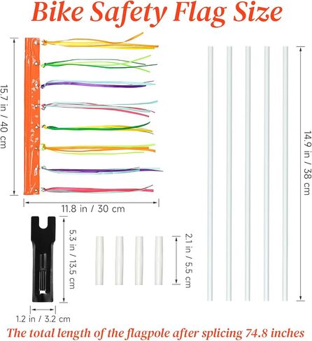 2 Pcs Pink 6 ft Bike Flag with Pole for Safety Pink Go Kart Flag Trike Flag Bicycle Safety Flag Dirt Bike Flag Mount Telescopic Flag Warning Flag for Mobility Scooter Kayak Flag Waterproof Reflective in Saudi Arabia