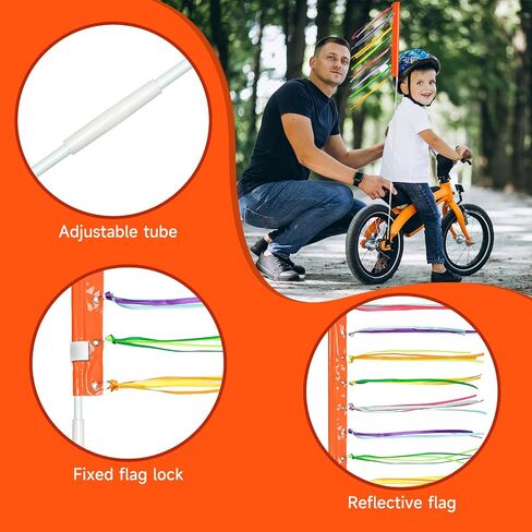 2 Pcs Pink 6 ft Bike Flag with Pole for Safety Pink Go Kart Flag Trike Flag Bicycle Safety Flag Dirt Bike Flag Mount Telescopic Flag Warning Flag for Mobility Scooter Kayak Flag Waterproof Reflective in Saudi Arabia