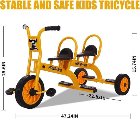 دراجة ثلاثية العجلات للأطفال من Tongmo للأعمار من عامين فما فوق، دراجة ثلاثية العجلات للأطفال في مرحلة ما قبل المدرسة مع مقعد للركاب، دراجة ثلاثية العجلات حمراء للأطفال في المنزل مع عجلات مطاطية، معدات لعب للأطفال في الأماكن المغلقة/الخارجية in Kuwait