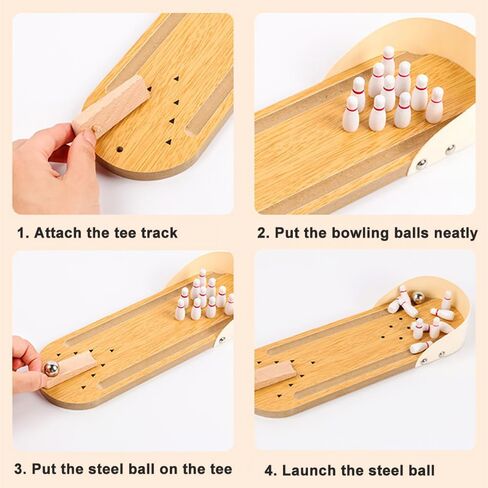 Tabletop Mini Bowling Set Funny White Elephant Gifts for Adults Desktop Bowling Alleys Cool Stuff Gadgets Stocking Stuffers Gag Gifts for Men Women Teens in Kuwait