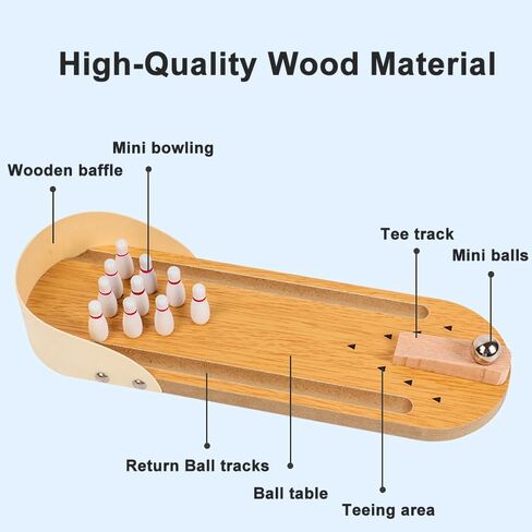 Tabletop Mini Bowling Set Funny White Elephant Gifts for Adults Desktop Bowling Alleys Cool Stuff Gadgets Stocking Stuffers Gag Gifts for Men Women Teens in Kuwait
