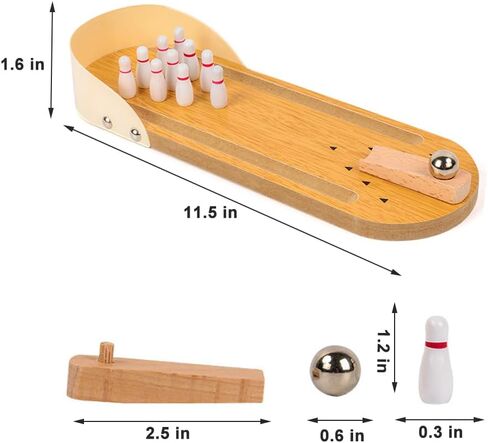 Tabletop Mini Bowling Set Funny White Elephant Gifts for Adults Desktop Bowling Alleys Cool Stuff Gadgets Stocking Stuffers Gag Gifts for Men Women Teens in Kuwait
