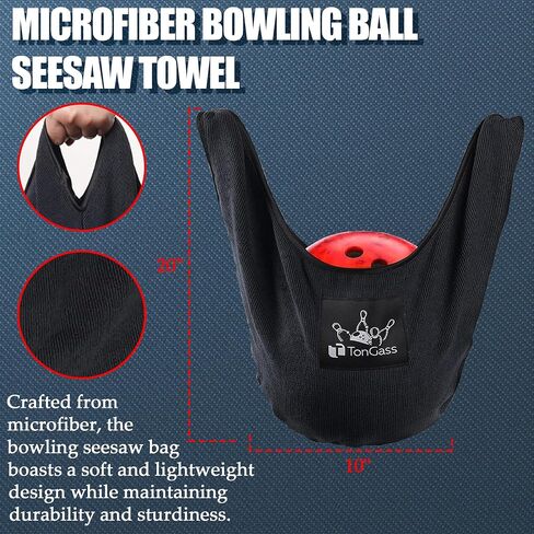 TonGass (Combo Pack Bowling Ball Cleaner Spray Kit 10"x8" Bowling Ball Towel with Easy-Grip Dots Bowling Polisher Bag for Storage Bowling Ball Portable Bowling Cleaner Set Oil Scuff Mark Cleaner in Saudi Arabia