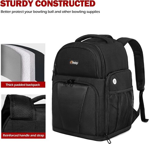 Bowling Bag Backpack 1 Ball, Bowling Ball Bag for single ball, Shoes up to Size 15 and Accessories in Saudi Arabia
