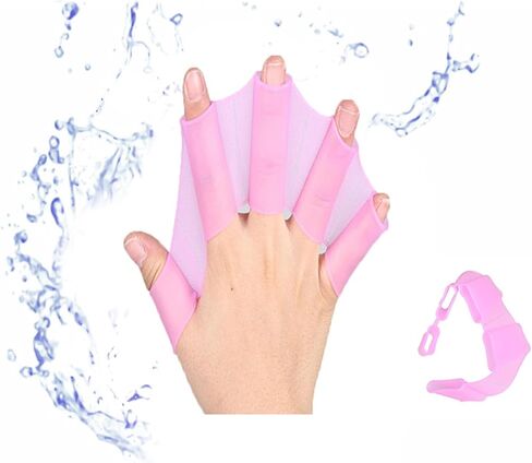 Silicone Swimming Gloves Swim Flippers Gear Fins Hand Webbed Palm Finger Frog Type Webbed Aquatic Training Water Resistance Fitness Paddle Aerobics Snorkeling for Men Women in Saudi Arabia