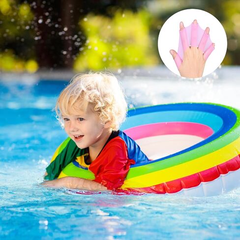 Silicone Swimming Gloves Swim Flippers Gear Fins Hand Webbed Palm Finger Frog Type Webbed Aquatic Training Water Resistance Fitness Paddle Aerobics Snorkeling for Men Women in Saudi Arabia
