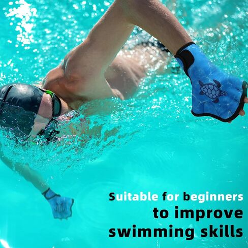 2 Pairs Swimming Gloves Aquatic Swim Training Gloves Webbed Fitness Swim Paddles for Lap Swimming Turtle Mandala Water Resistance Swimming Aquatic Gloves for Women Men Diving in Saudi Arabia