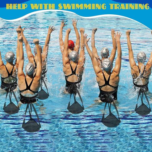 8 Set of Swim Parachute Swim Resistance Training Equipment Tempo Trainer Swimming Quality Swimming Drag Belt Stationary Swimming Harness for Pool, Black in Saudi Arabia
