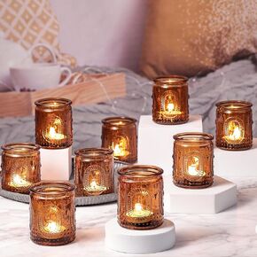 12 قطعة من حوامل شموع ترايبود بيرد - حامل شموع زجاجي لديكور عيد الحب، وديكورات طاولات الزفاف، وحوامل شموع تيلايت للهدايا، وديكور الطاولة/الغرفة العتيقة، وعيد الشكر، وعيد الميلاد in Kuwait