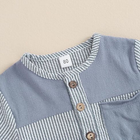 MAYUMMPY Toddler Boys Girl Cotton Linen Shorts Outfit Solid Color Button Shirts Tops Shorts Sets Summer Baby Boy Clothes in Saudi Arabia