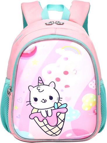 حقيبة ظهر Sunborls للأطفال الصغار برسوم كرتونية بعمر 2-6 سنوات لمرحلة ما قبل المدرسة، حقيبة مدرسية ممتعة لحماية العمود الفقري وتخفيف الحمل، حقيبة ظهر صغيرة باللون الأرجواني الفاتح على شكل وحيد القرن in Kuwait