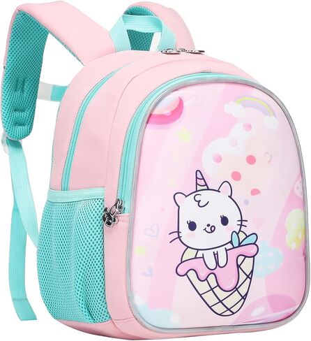 حقيبة ظهر Sunborls للأطفال الصغار برسوم كرتونية بعمر 2-6 سنوات لمرحلة ما قبل المدرسة، حقيبة مدرسية ممتعة لحماية العمود الفقري وتخفيف الحمل، حقيبة ظهر صغيرة باللون الأرجواني الفاتح على شكل وحيد القرن in Kuwait