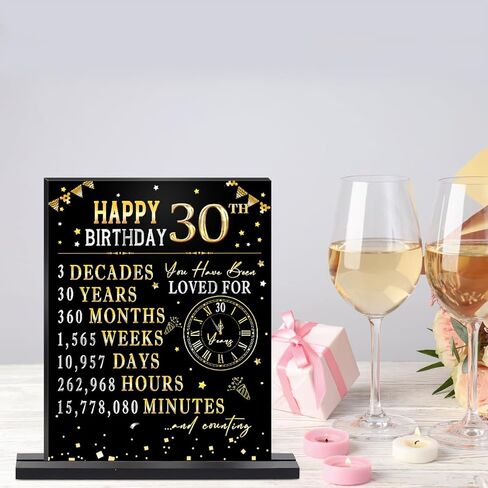 55th Birthday Party Decoration, Black Gold Back in 1969 Table Sign with Base Plate, 55 Year Old Birthday Party Supplies, Vintage 1969 Display Holder Table Decorations for Men Women in Kuwait