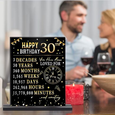 55th Birthday Party Decoration, Black Gold Back in 1969 Table Sign with Base Plate, 55 Year Old Birthday Party Supplies, Vintage 1969 Display Holder Table Decorations for Men Women in Kuwait