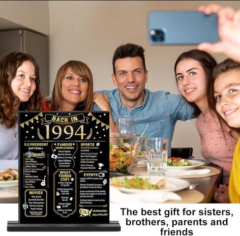 55th Birthday Party Decoration, Black Gold Back in 1969 Table Sign with Base Plate, 55 Year Old Birthday Party Supplies, Vintage 1969 Display Holder Table Decorations for Men Women in Kuwait