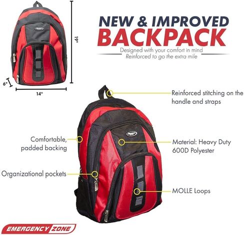 Essentials Complete Deluxe Survival Kit 2 & 4 Person | Bug-Out-Bag | Emergency Go Bag Kit for Wildfires, Hurricanes, and Other Natural Disasters in Saudi Arabia