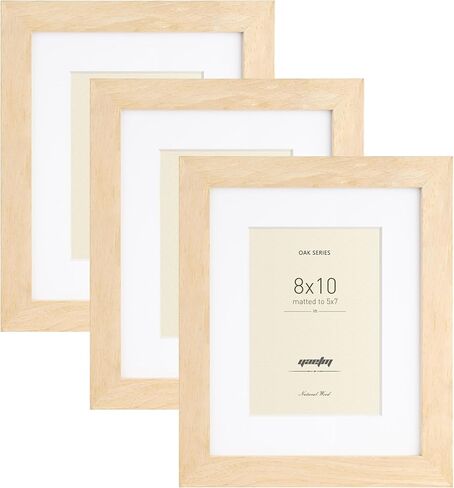 Yaetm 22x28 Oak Wood Poster Frames Set of 3, Wide Molding, Solid Wood Frame 22 x 28 inches, Natural Wood 22x28 Large Picture Frame with Plexiglass for Wall Mount (3 pack, Oak) in Kuwait