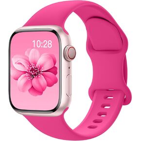 Sport Silicone Band Compatible with Apple Watch Bands 40mm 38mm 41mm 44mm 45mm 42mm 49mm Women Men,Soft Wristband Waterproof Replacement Sport Strap for iWatch Bands Series 9 8 7 6 5 4 3 2 1 SE Ultra