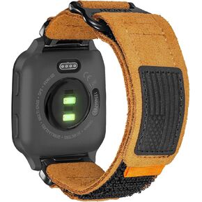 Compatible for Garmin Venu/Venu 2/ Venu 2 Plus/Venu Sq/Venu Sq 2/ Venu Sq Music (Not Venu 2S) Quick Pins Watch Band, Super Rugged Nylon Sports Strap With Woven Loop Design