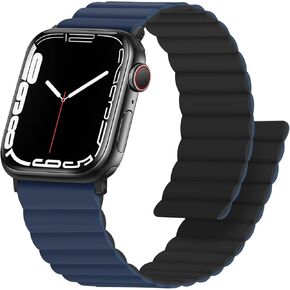 Anlinser Magnetic Bands Compatible with Apple Watch Band 45mm 44mm 42mm 41mm 40mm 38mm, Women Men Double Side Reversible Strap for iWatch Ultra 2 Series 9/8/7/6/5/4/3/SE
