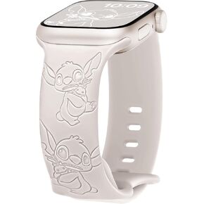Aniaboho Compatible with Soft Silicone Sport Apple Watch Bands for Women Men 40mm 41mm 38mm,Cute Anime Engraved Adjustable iWatch Bands for Apple Watch Series 9 SE 8 7 6 5 4 3 2 1 Ultra 2 1 Band(Blue)
