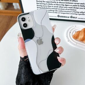DEFBSC متوافق مع حافظة iPhone 13/14، تصميم فني ناعم الشكل مع حافظة هاتف واقية مدمجة من الصدمات، غطاء TPU نحيف لطيف مصمم لجراب iPhone 13/14، أخضر in Kuwait