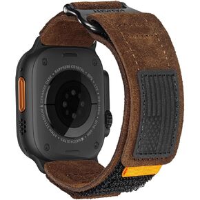 متوافق مع سوار ساعة Apple، حزام رياضي من النايلون المتين للغاية مع تصميم حلقة منسوجة لساعة iWatch 49 مم/42 مم/44 مم/45 مم 38 مم/40 مم/41 مم، حزام بديل متين لسلسلة Ultra 8/7/6/5/4/3/2/ 1/س رجال نساء