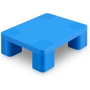 Plastic Pallet Waterproof Storage Pad Lightweight Wear Resistant Basement Pallet for Cargo, Cartons, Oil Drums Racks Outdoor Grid Indoor Floor Supermarket Warehouse (15.8 x 11.8 x 4.7 Inch)