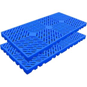 Plastic Pallets, Lightweight Moisture-Proof Floor Pallets, Breathable Grid Ventilation Pallet, for Kitchen Supermarket Garages Outdoor Closets Storage Rooms (2pcs-11.8 * 23.6 * 1.18IN)