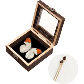 Insect Display Case Frame,Butterfly Shadow Box with Top Eva Foam Pinning Board, Insect Display Box,Butterfly Display,Riker Display Cases for Collecting Butterfly and Bug,Insect Pinning Kit