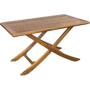 Whitecap 60029 Adjustable Slat-Top Teak Table - Large