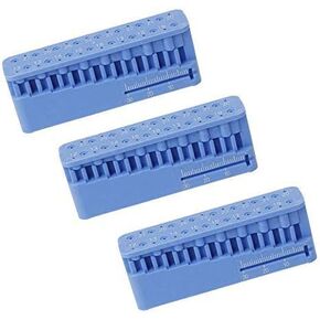 Dental Autoclavable Endodontic Files Block Measuring Instrument Ruler,3Pack