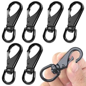 2.6 Inch Swivel Snap Hooks, 6 Pack Single Ended Flag Clips, Marine Grade Stainless Steel Bolt Snaps for Diving, Stainless Steel Swivel Eye Snaps, 80 LBS Heavy Duty Snap Hook for Marine