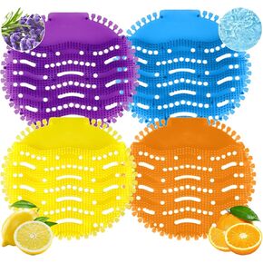 Urinal Screens Deodorizer, 12 Pack Urinal Cakes Anti-splash & Odor Freshener Urinal Deodorizer Fresh Pads Urinal Mats for Toilets in Bathroom Office Stadiums Schools