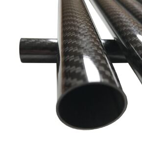 CARBON FIBER TUBE - Black - 10mm X 8mm X 1000mm - Hollow carbon fiber rods - Glossy carbon tubes - Pure carbon fibre tubes - Lightweight High Strength Carbon Fiber Shaft