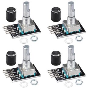 KY-040 Rotary Encoder Module 360 Degree Switch Encoders with Knob Cap Brick Sensor Modules(Pack of 4pcs)