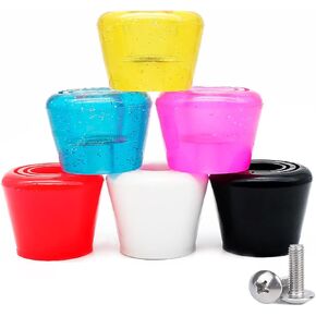 PU Rubber Roller Skate Toe Stoppers 1 Pair with Screws